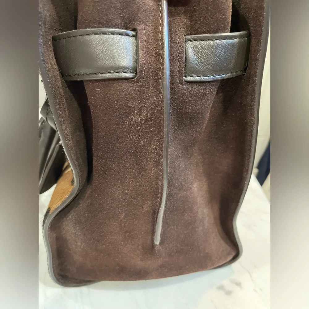 Michael Kors Camouflage Leather Tote in Brown and Black - Picture 9 of 10
